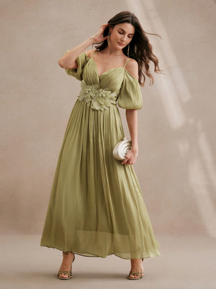 Rochie maxi SHEIN, verde