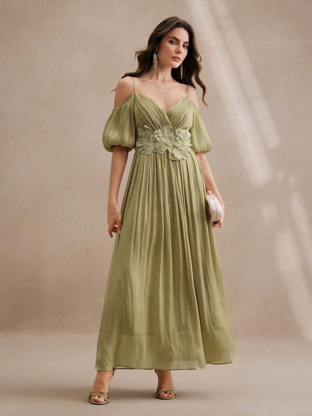 Rochie maxi SHEIN, verde