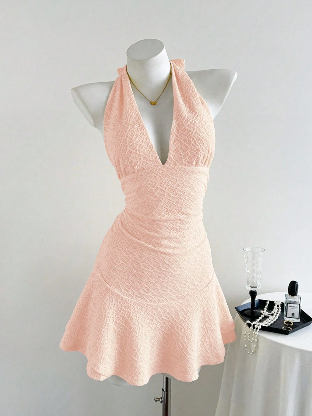 Shein mini ruha, rózsaszín
