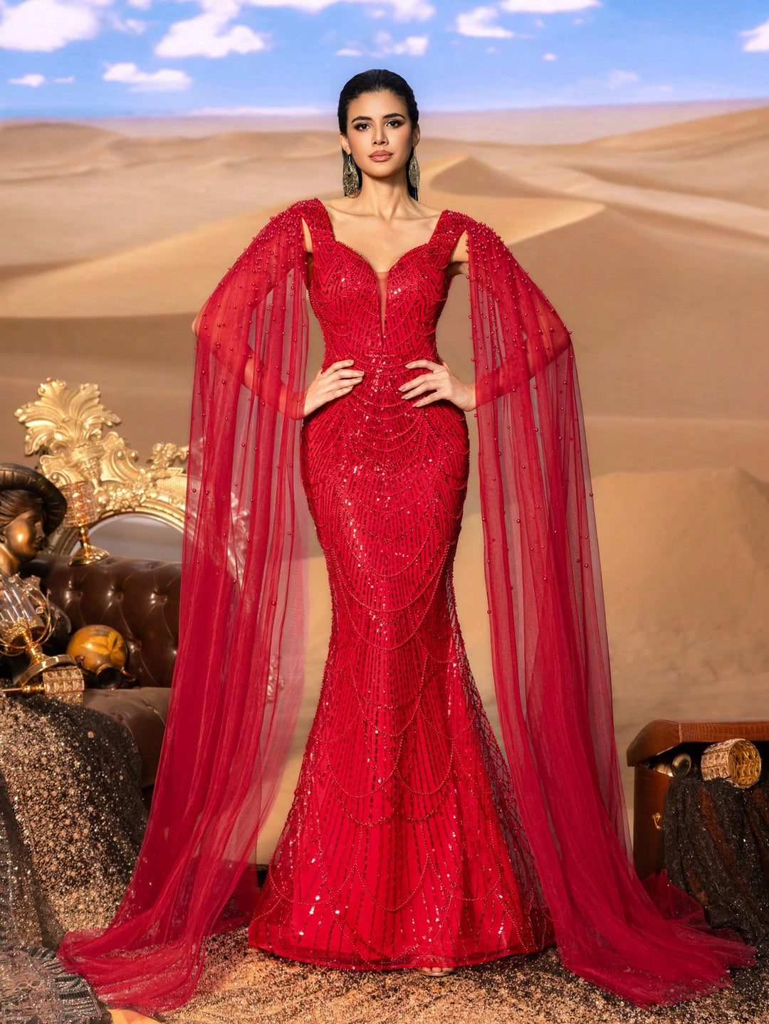 Rochie de ocazie SHEIN, roșu