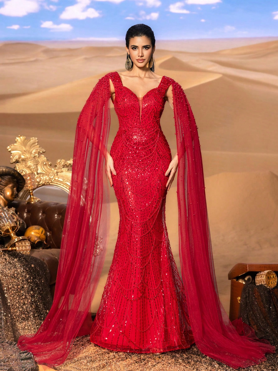Rochie de ocazie SHEIN, roșu