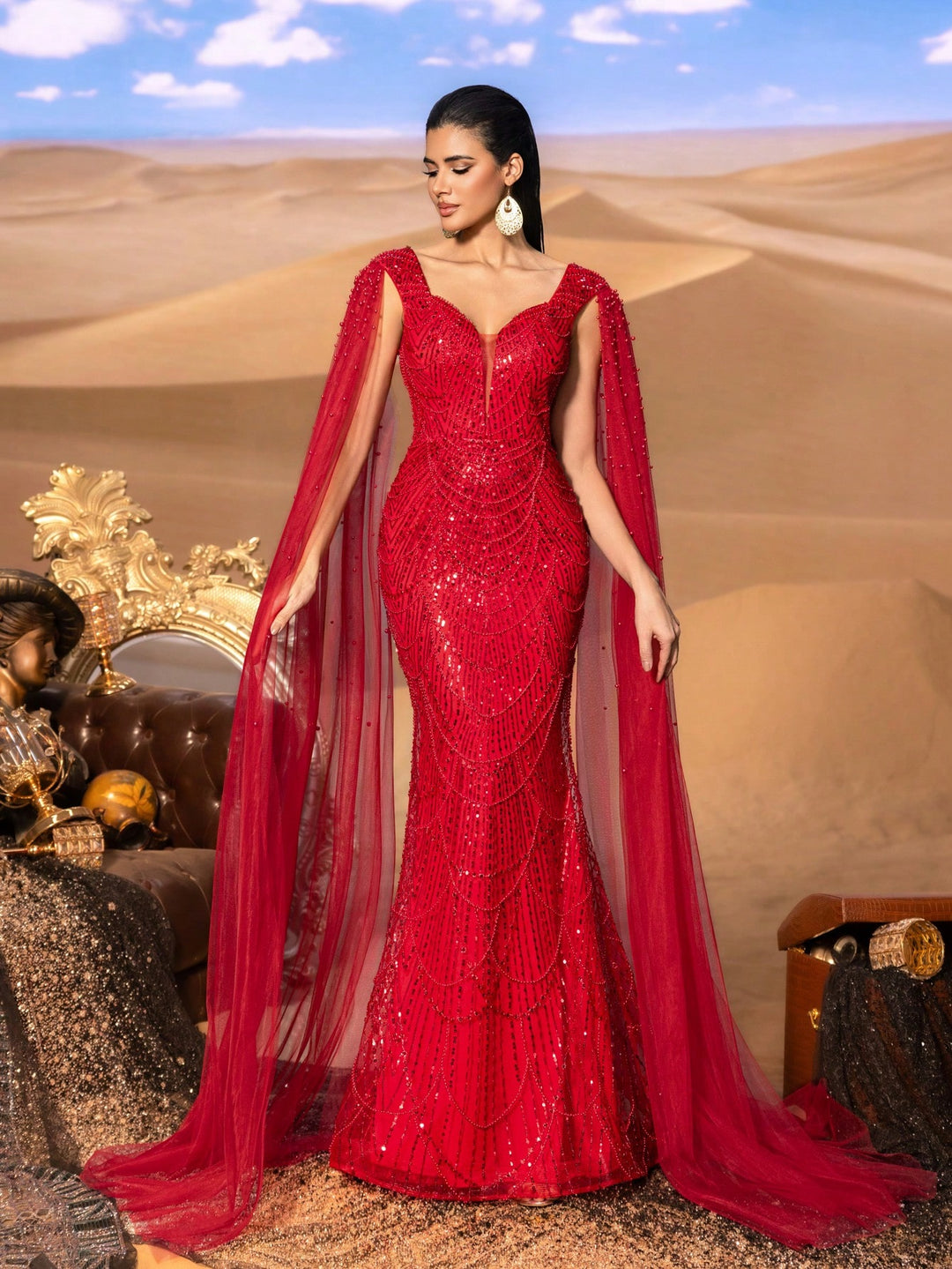 Rochie de ocazie SHEIN, roșu