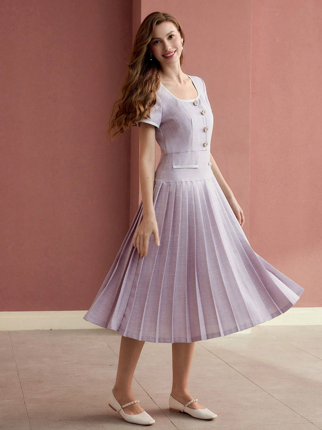 Rochie midi SHEIN, mov
