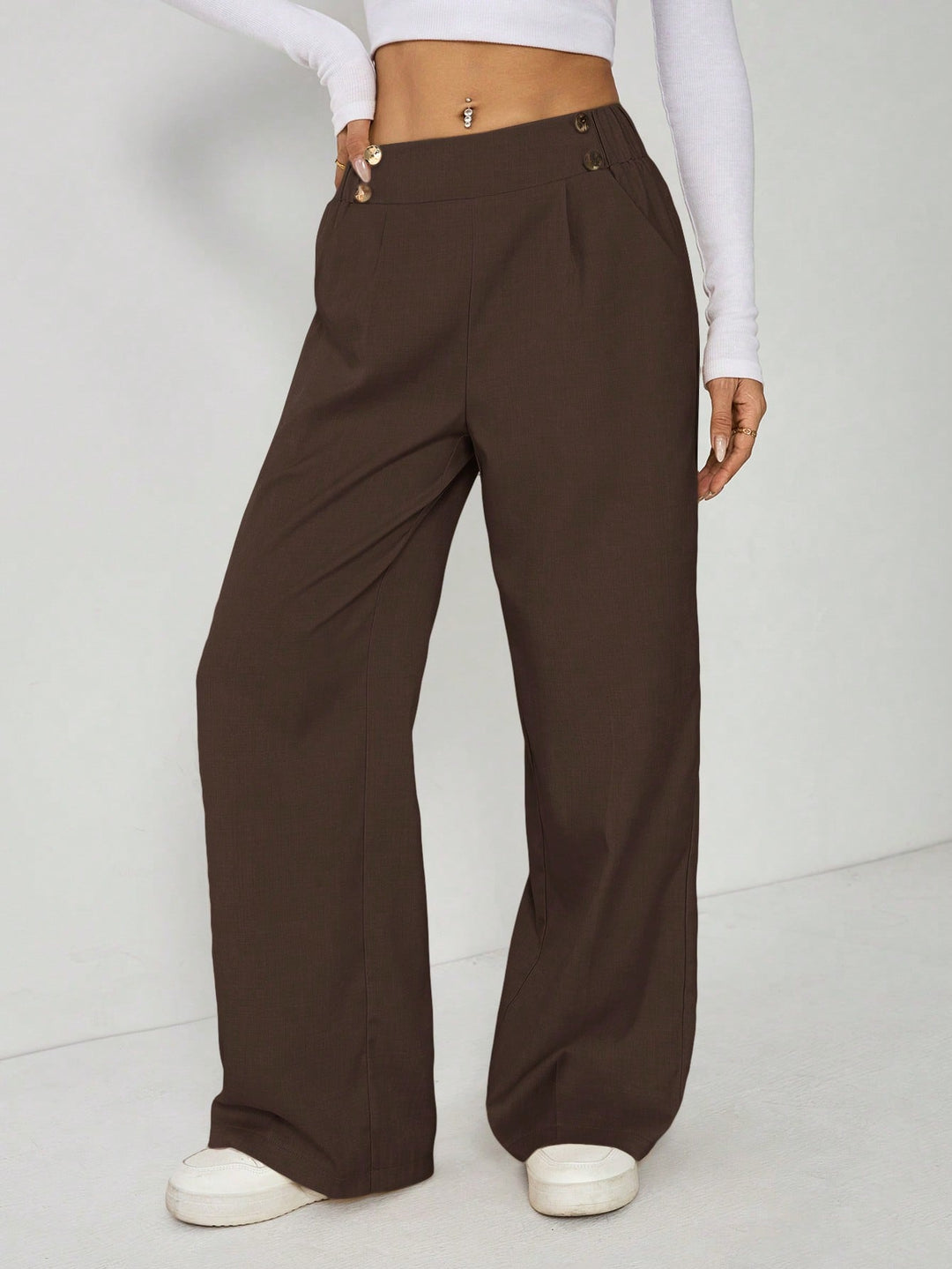 Pantaloni SHEIN, maro
