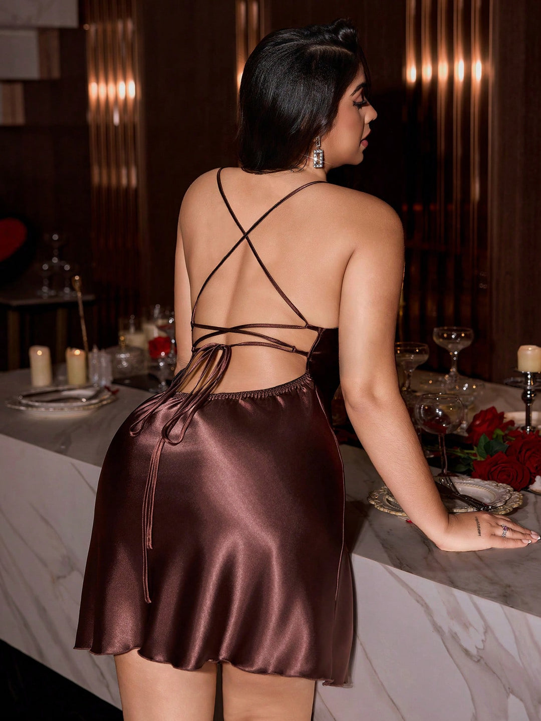 Rochie SHEIN, maro