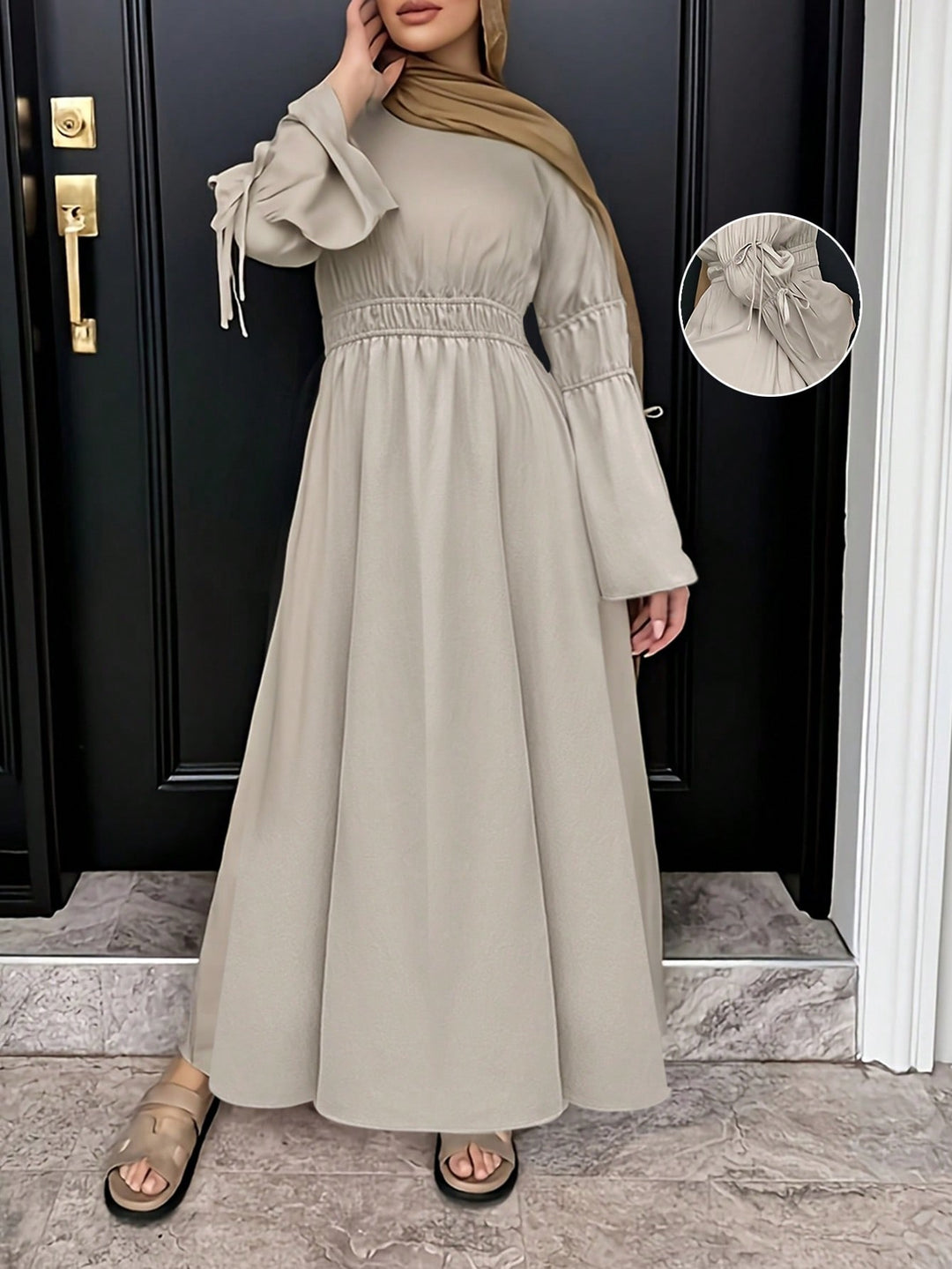 SHEIN kaftán és galabija szett, khaki
