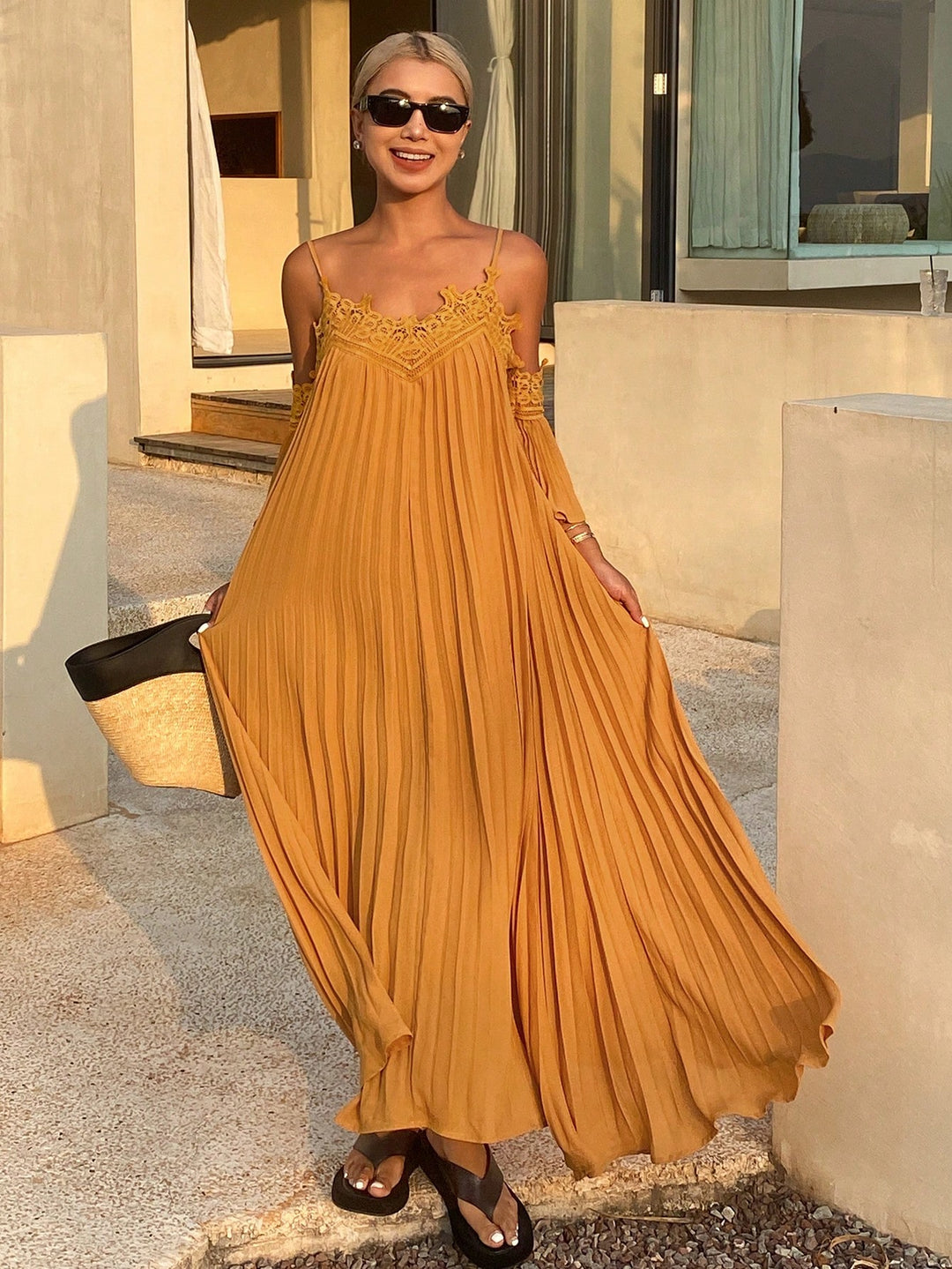Rochie midi SHEIN, galben