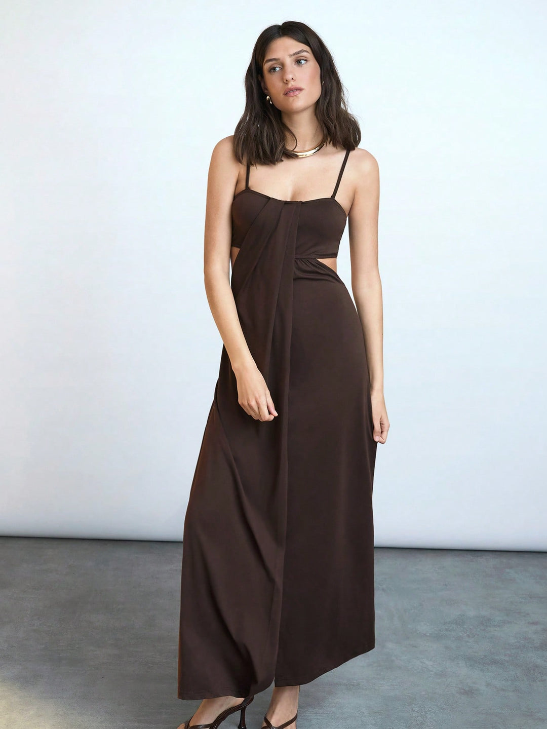 Rochie maxi SHEIN, maro