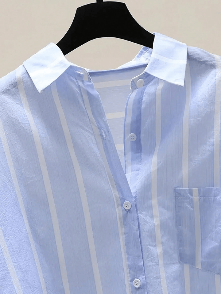 Bluza casual cu mâneci lungi SHEIN, albastru