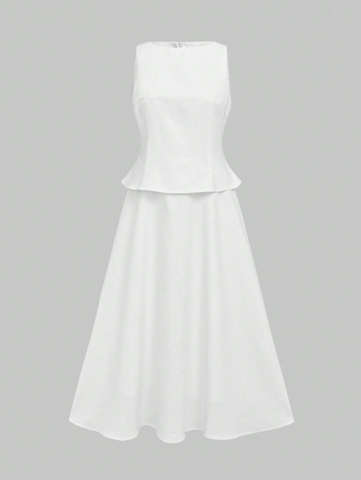 Rochie midi SHEIN, alb