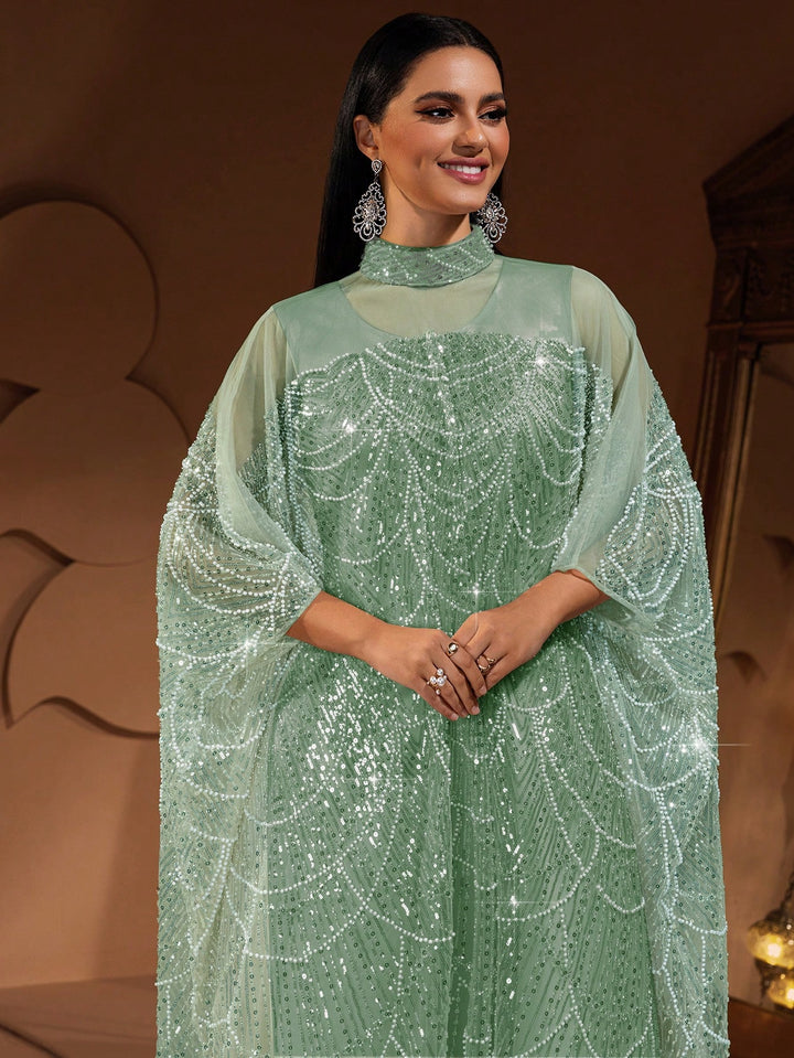 Set caftan și jalabiya SHEIN, verde