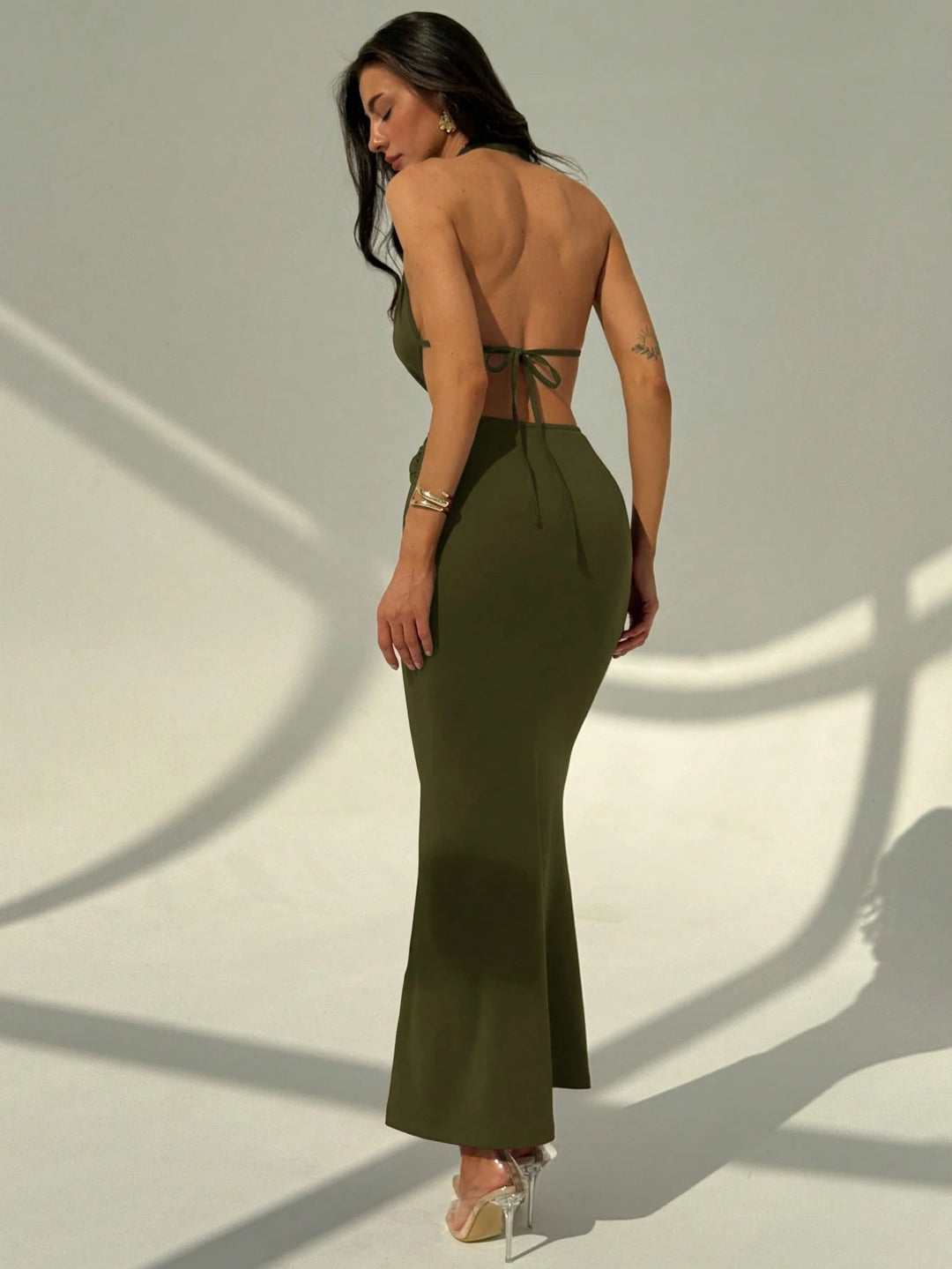 Rochie maxi SHEIN, verde