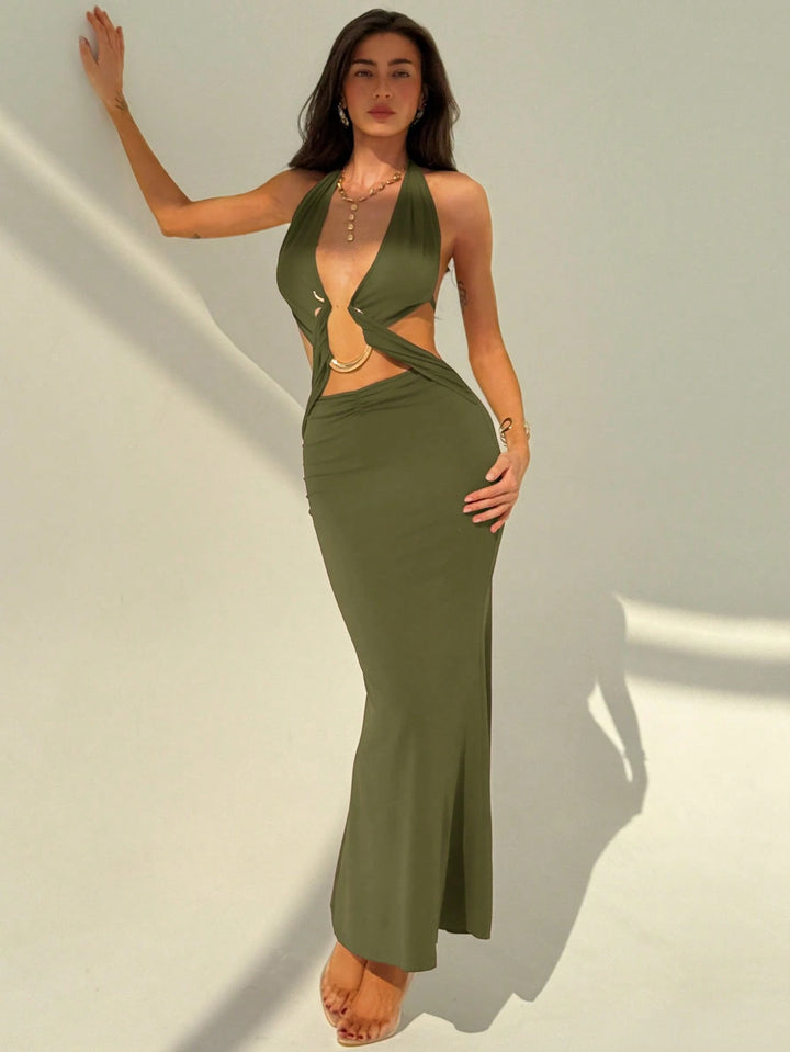Rochie maxi SHEIN, verde
