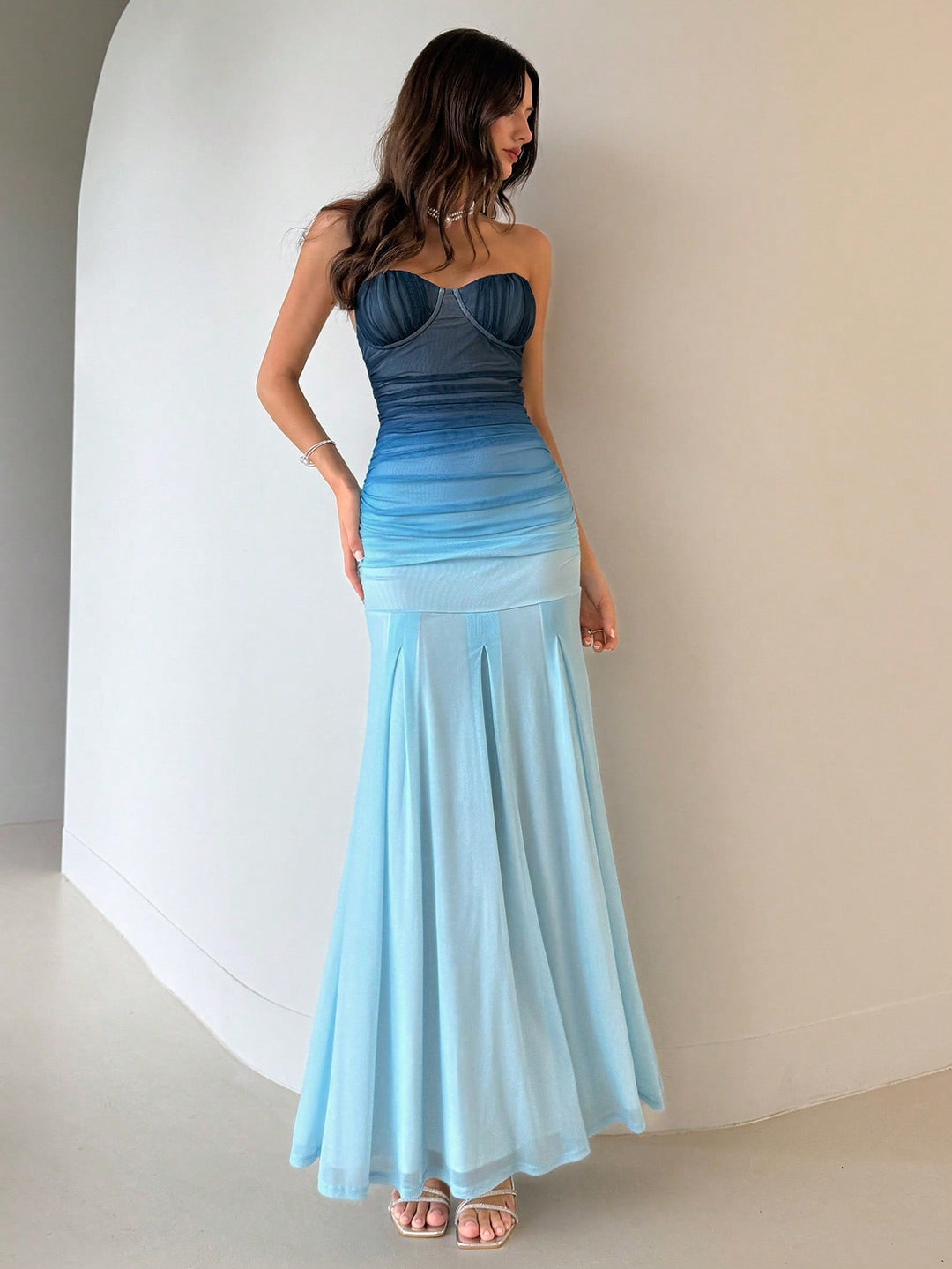 Rochie maxi SHEIN, albastru