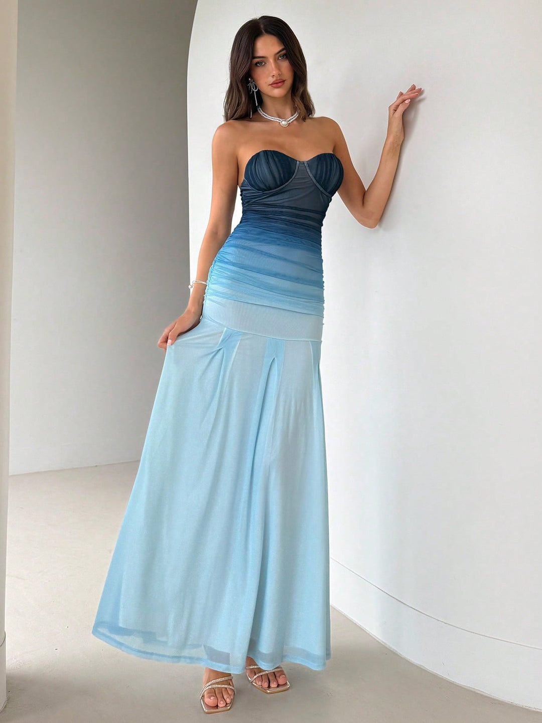 Rochie maxi SHEIN, albastru