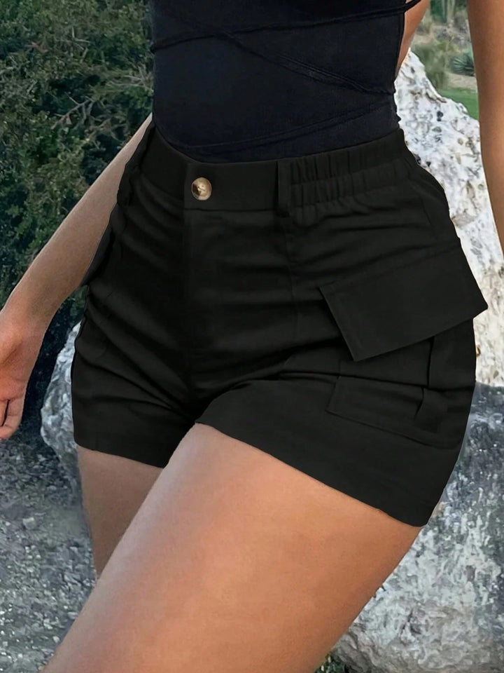 Pantaloni scurți SHEIN, negru