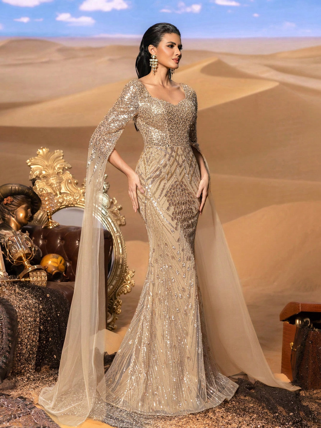 Rochie SHEIN, auriu