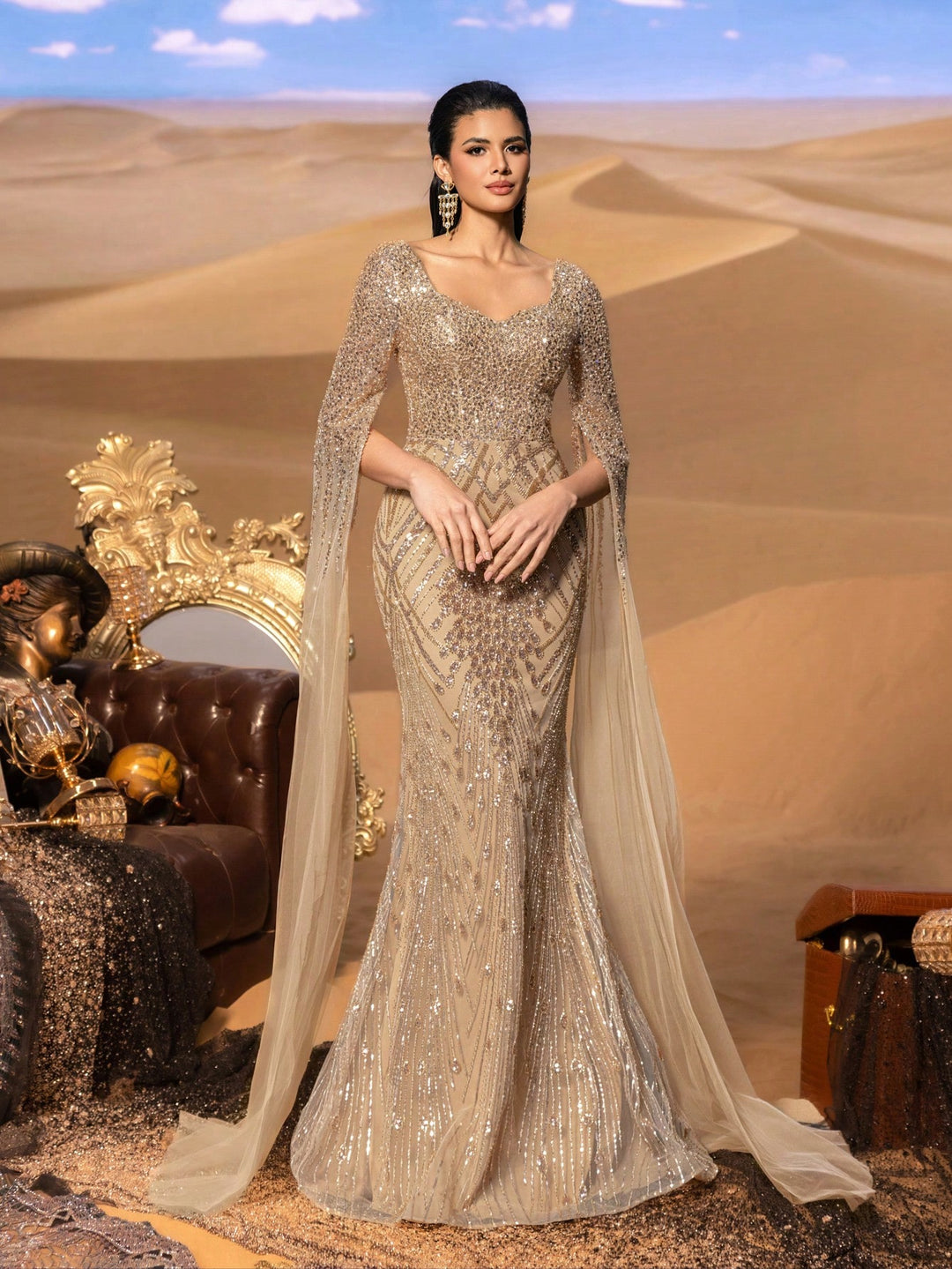 Rochie SHEIN, auriu