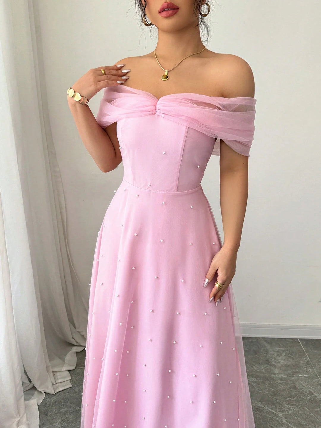 Rochie midi SHEIN, roz