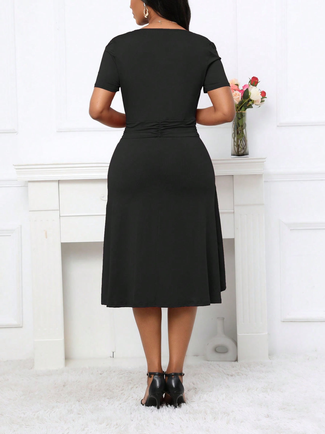 Rochie midi SHEIN, negru