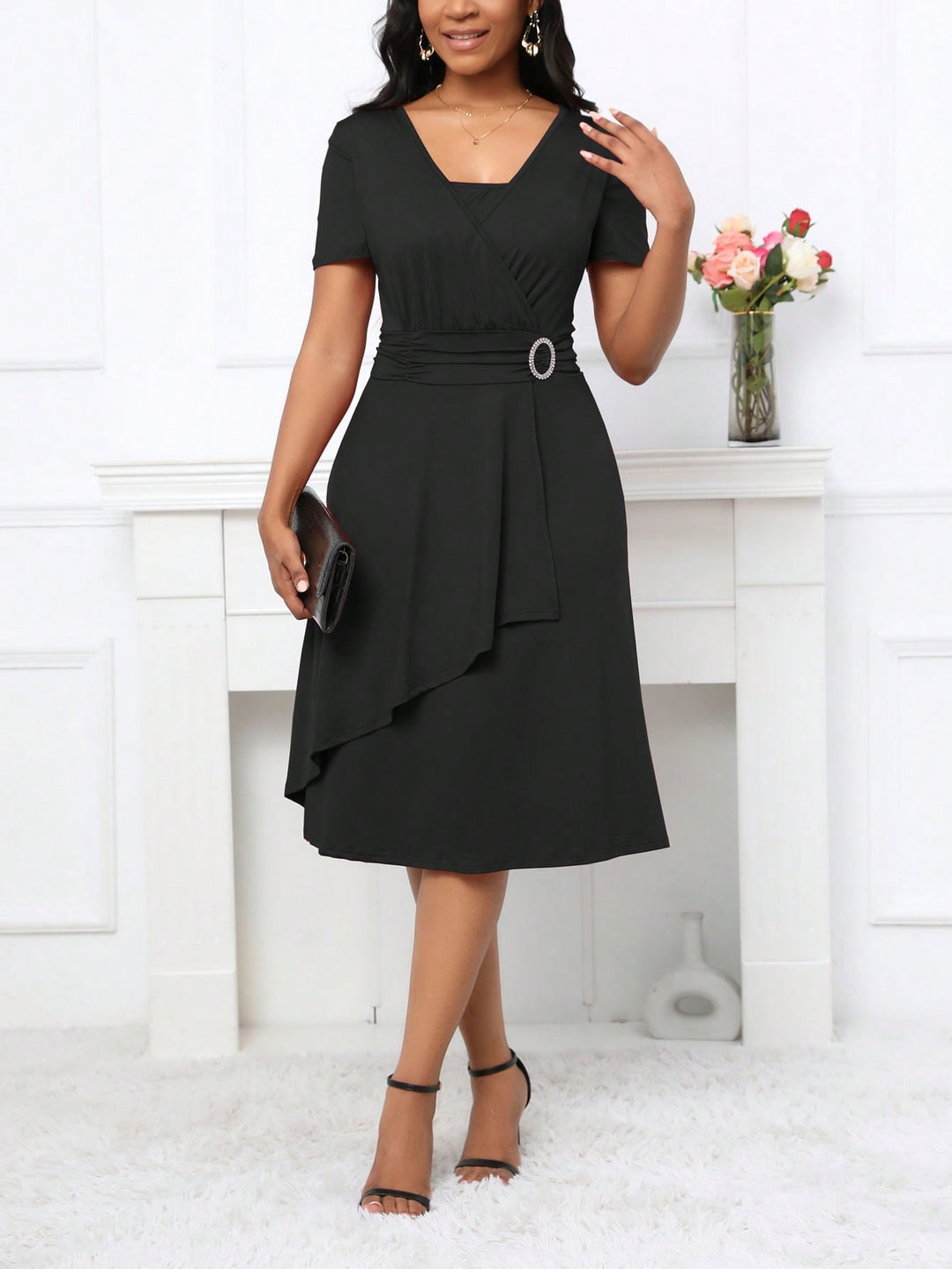 Rochie midi SHEIN, negru