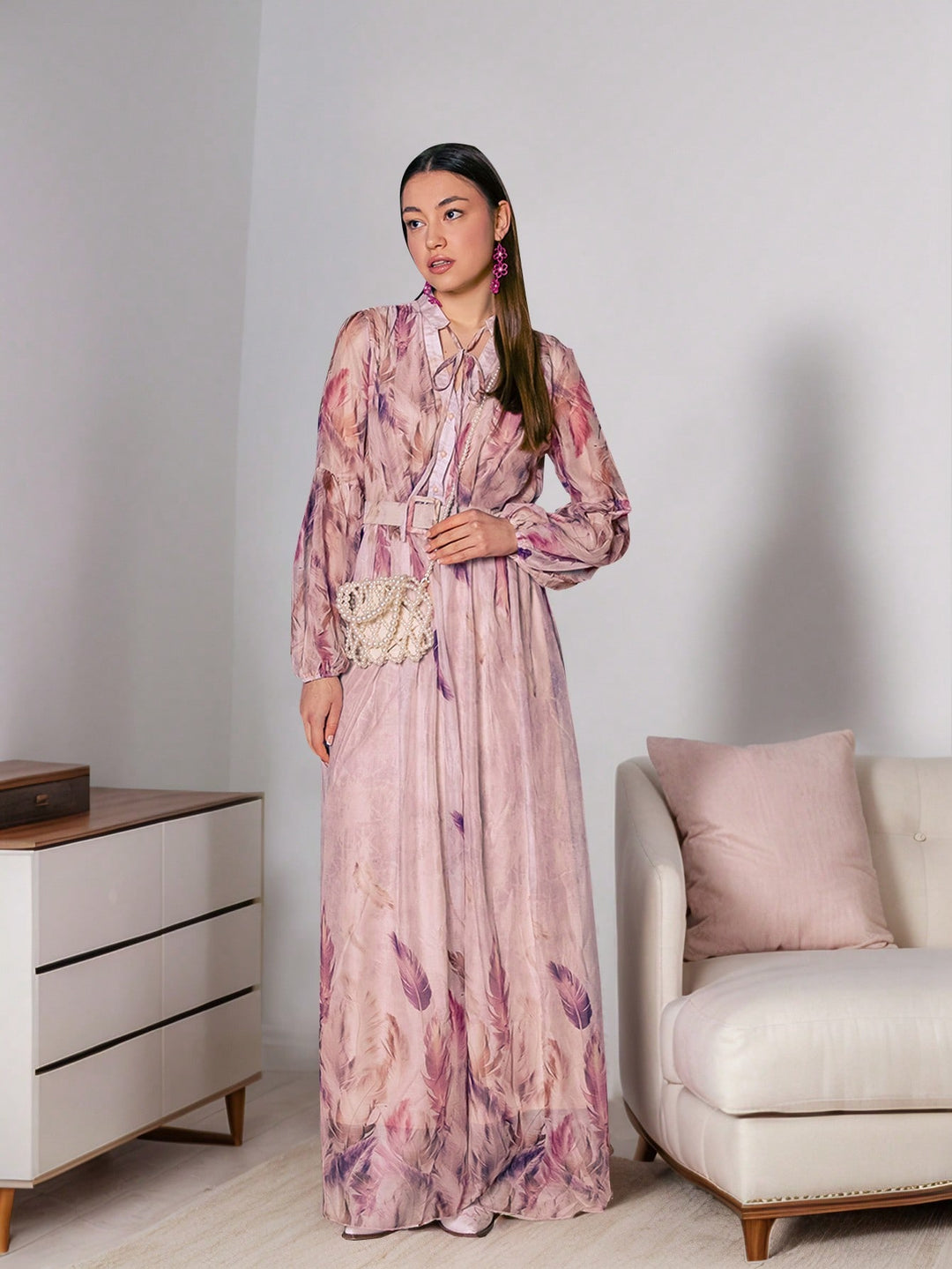 Rochie maxi SHEIN, roz