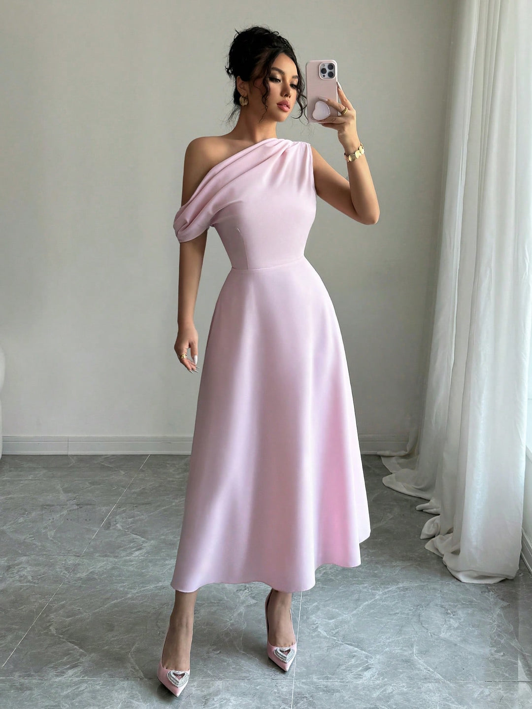 Rochie maxi SHEIN, roz