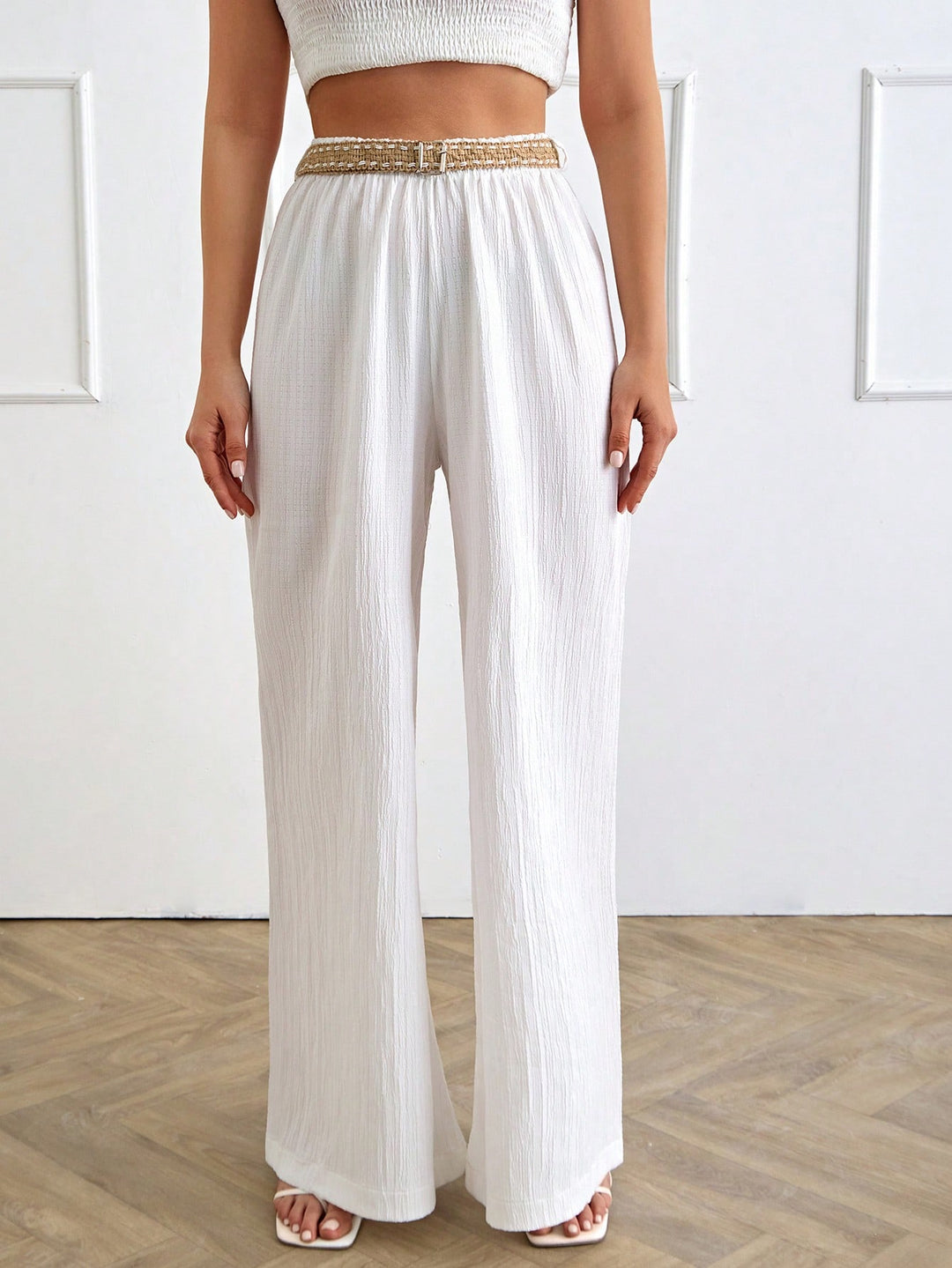 Pantaloni SHEIN, alb