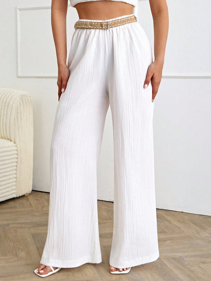 Pantaloni SHEIN, alb