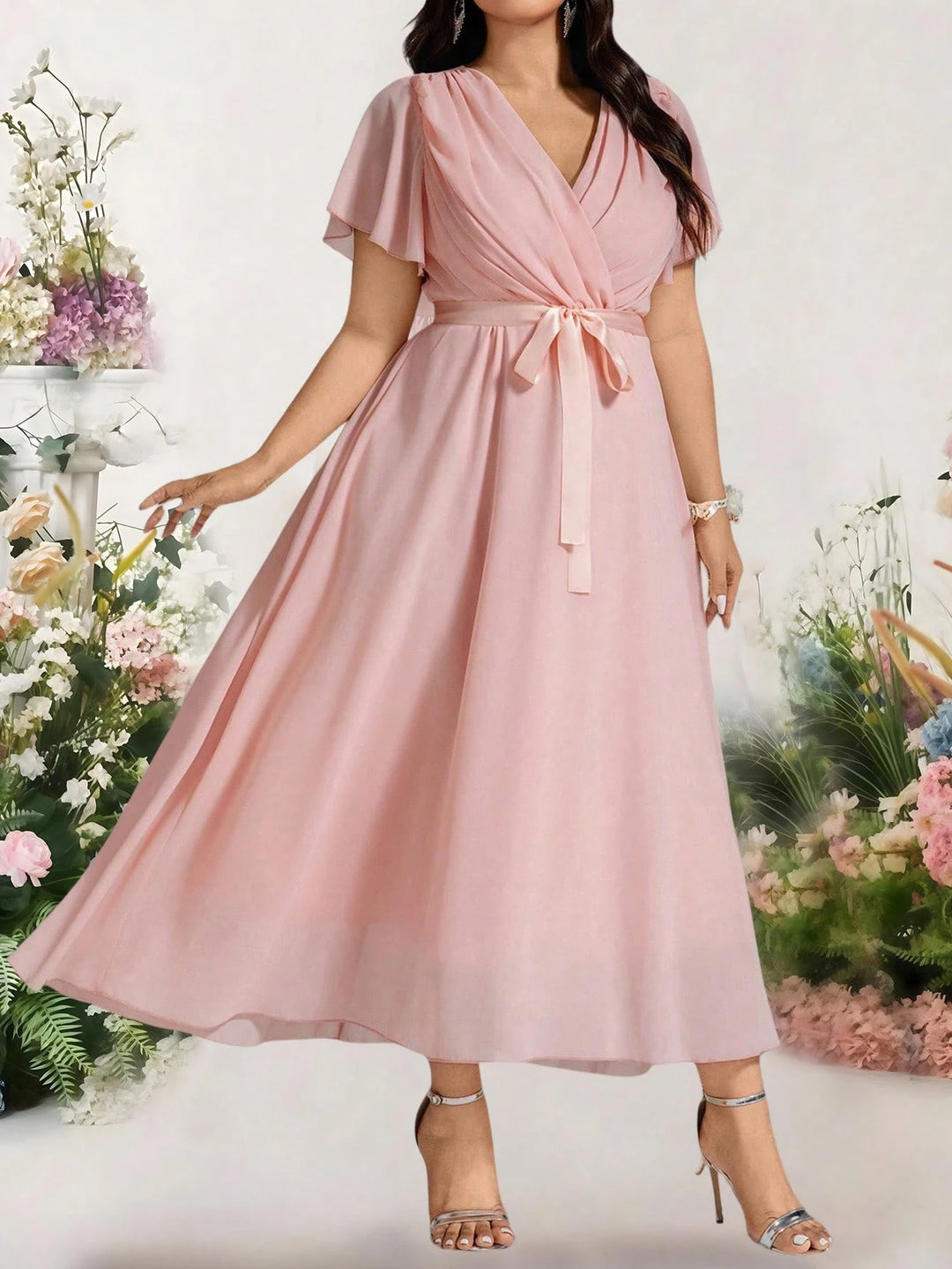 Rochie maxi SHEIN, roz
