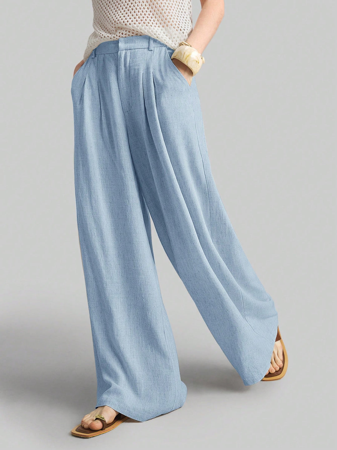 Pantaloni SHEIN, albastru