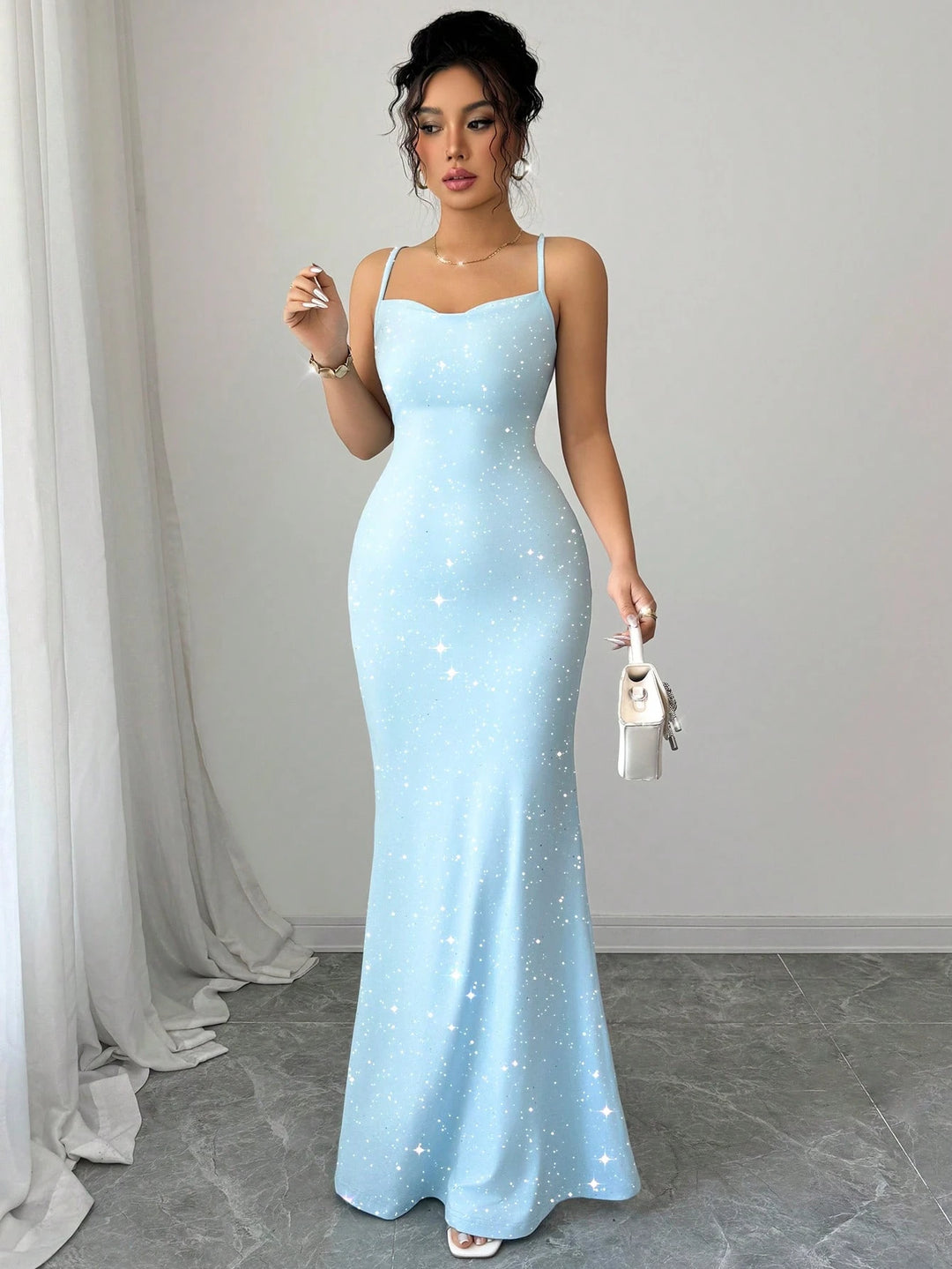 Rochie maxi SHEIN, albastru