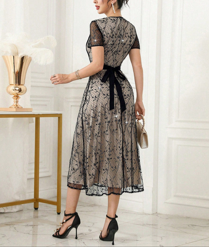 SHEIN midi dress, mixed colors