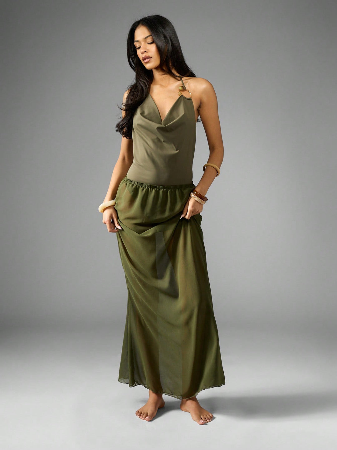 SHEIN strandidő, khaki