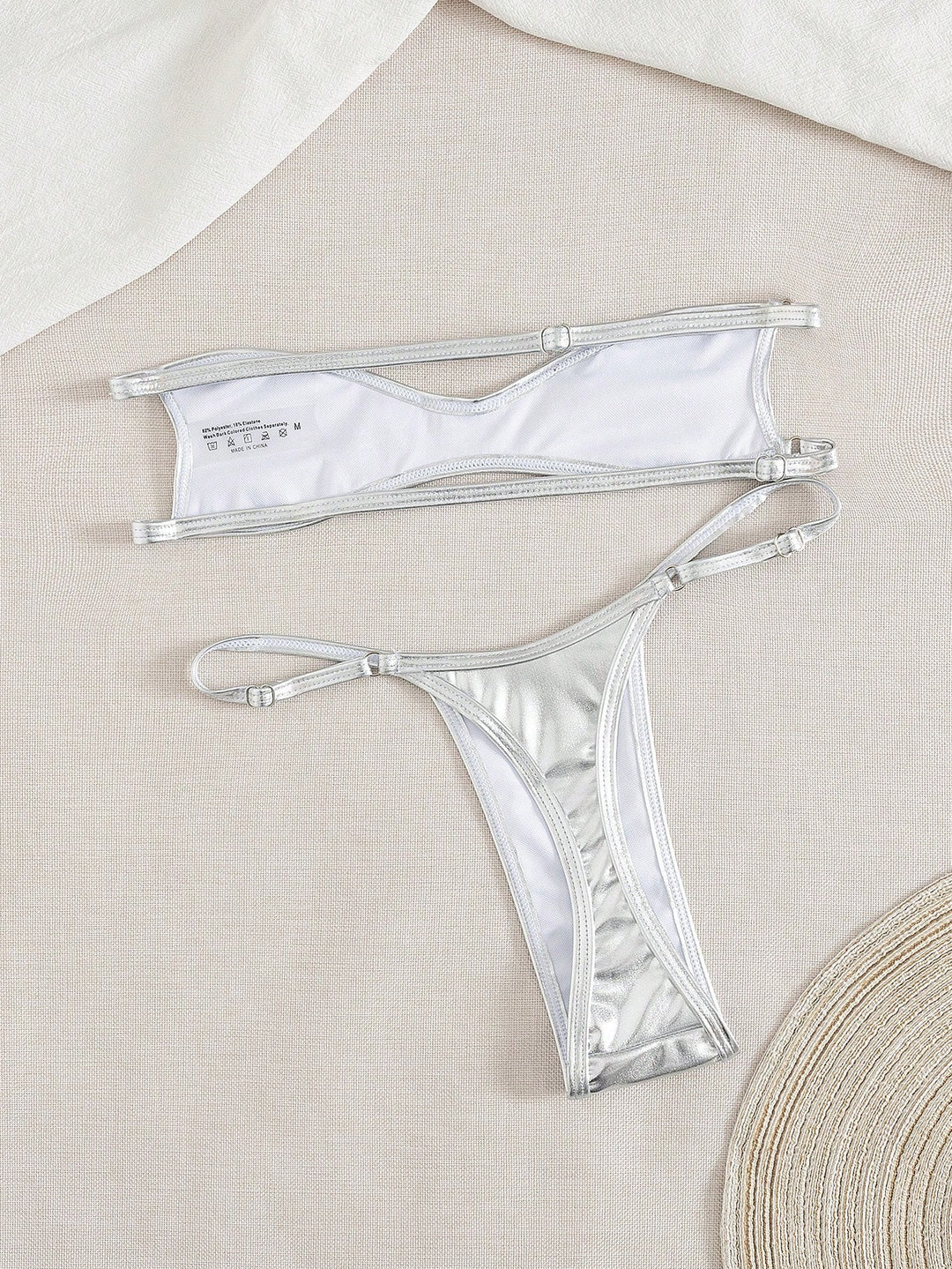 Set bikini SHEIN, argintiu
