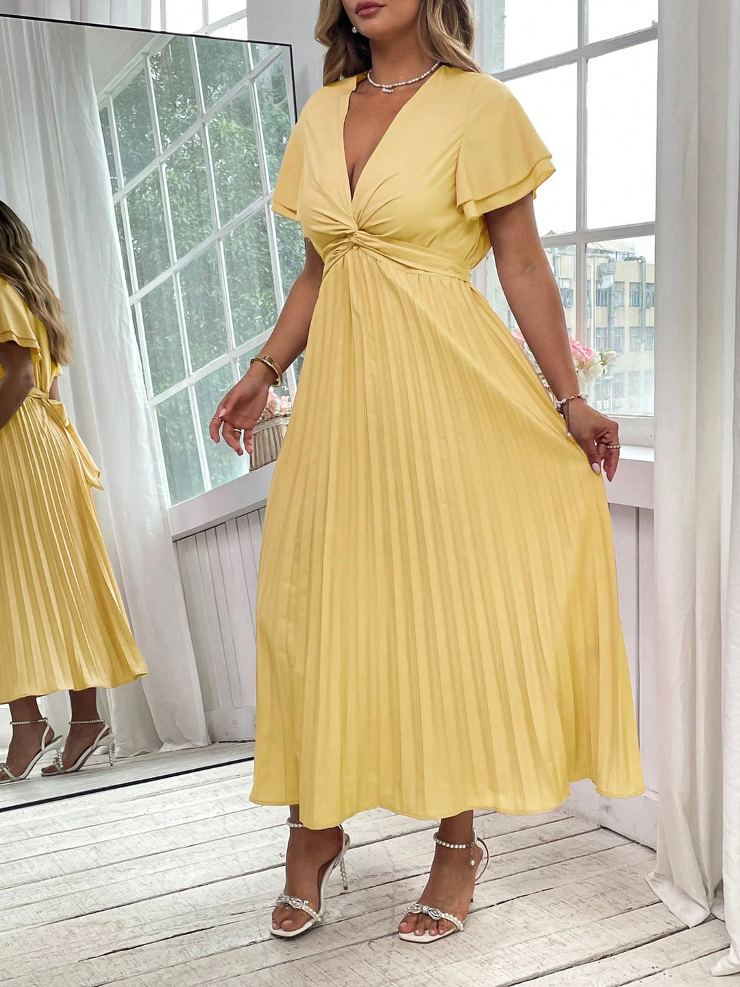Rochie maxi SHEIN, galben