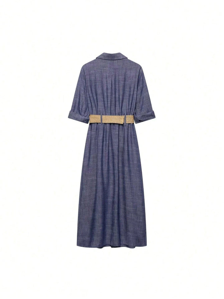 Rochie midi SHEIN, albastru