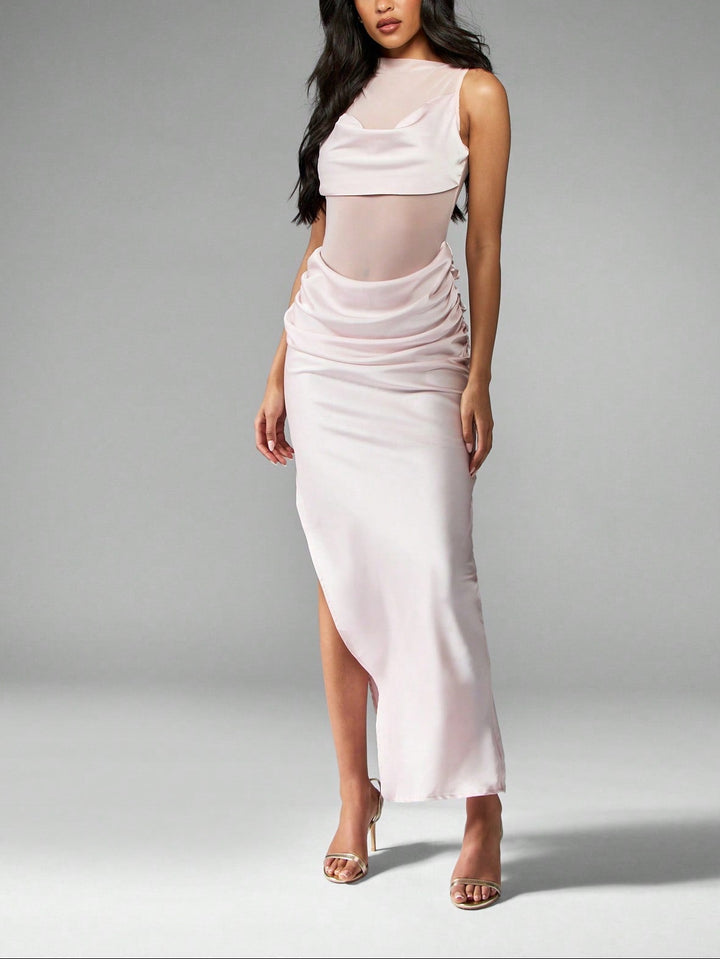 Rochie midi SHEIN, roz