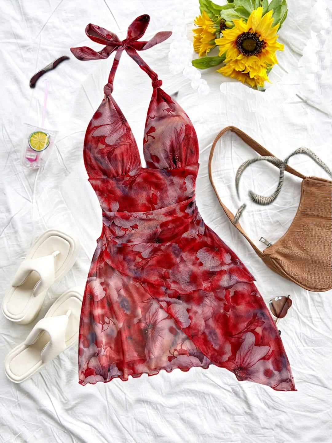 Rochie mini SHEIN, roșu