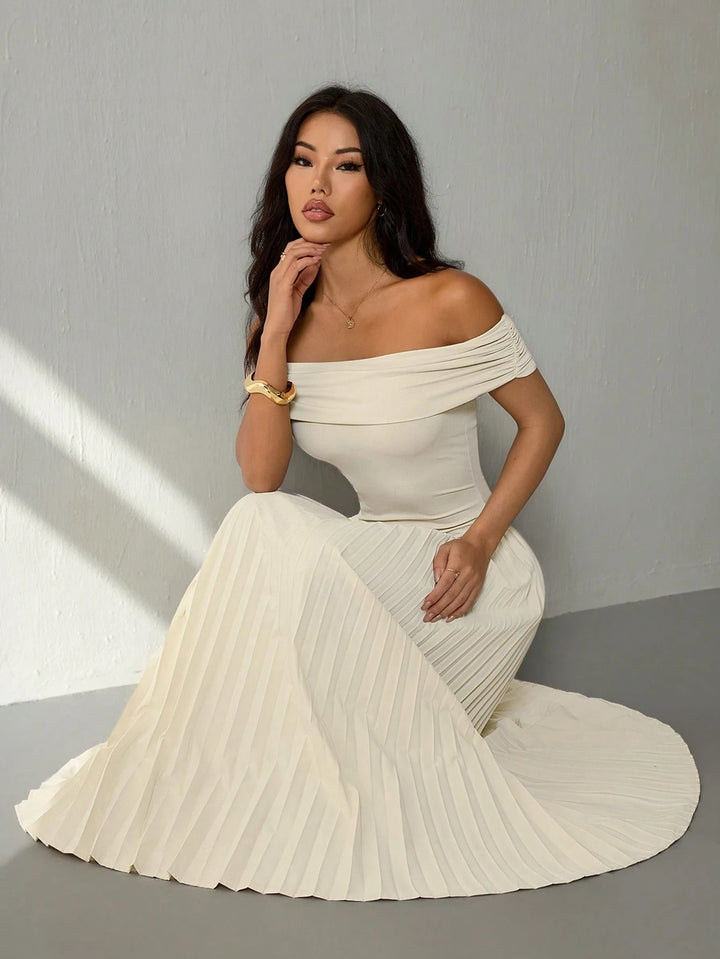 Rochie maxi SHEIN, bej