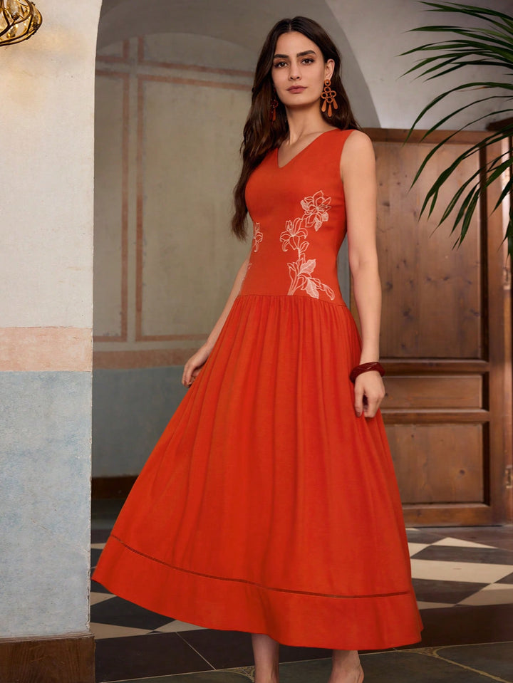 Rochie midi SHEIN, bej