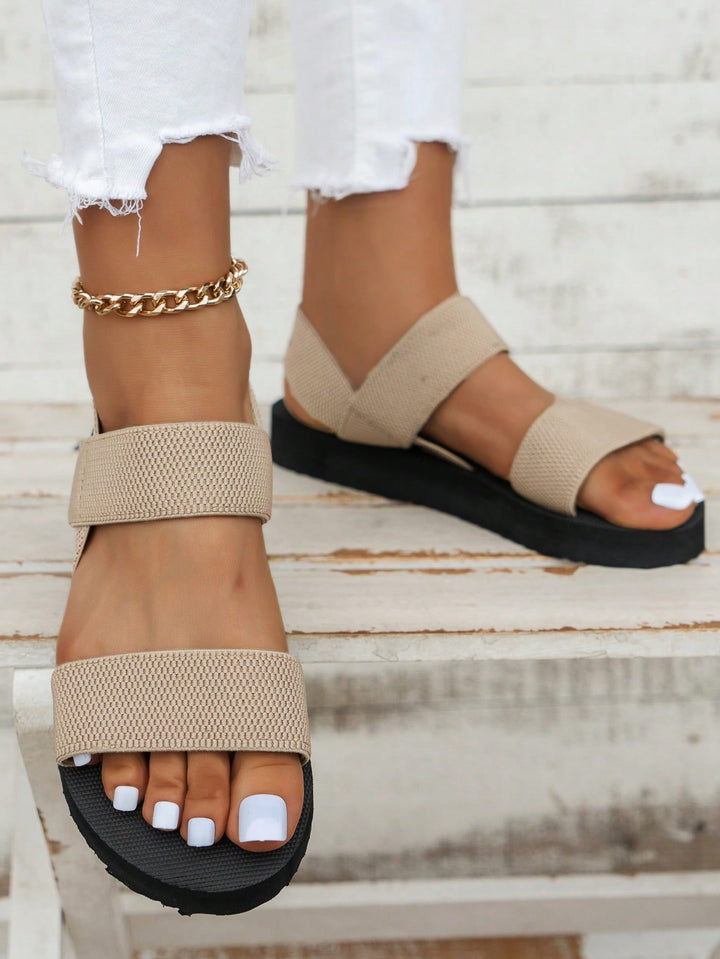 SHEIN szandál, khaki