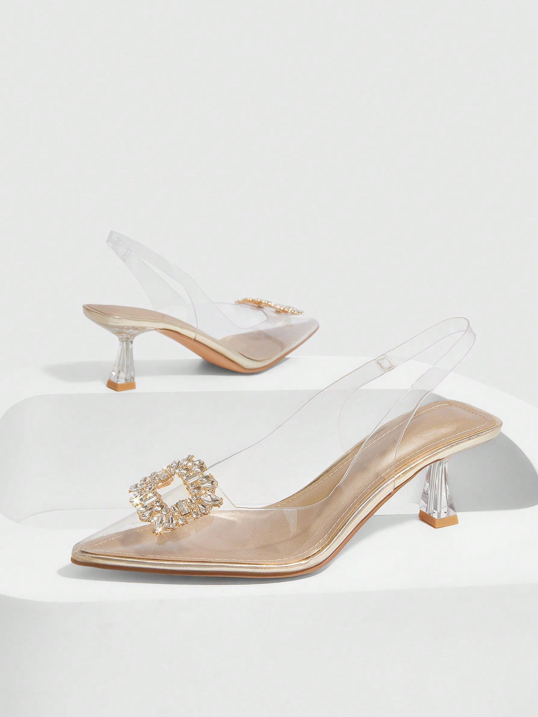 Pantofi cu toc SHEIN, auriu
