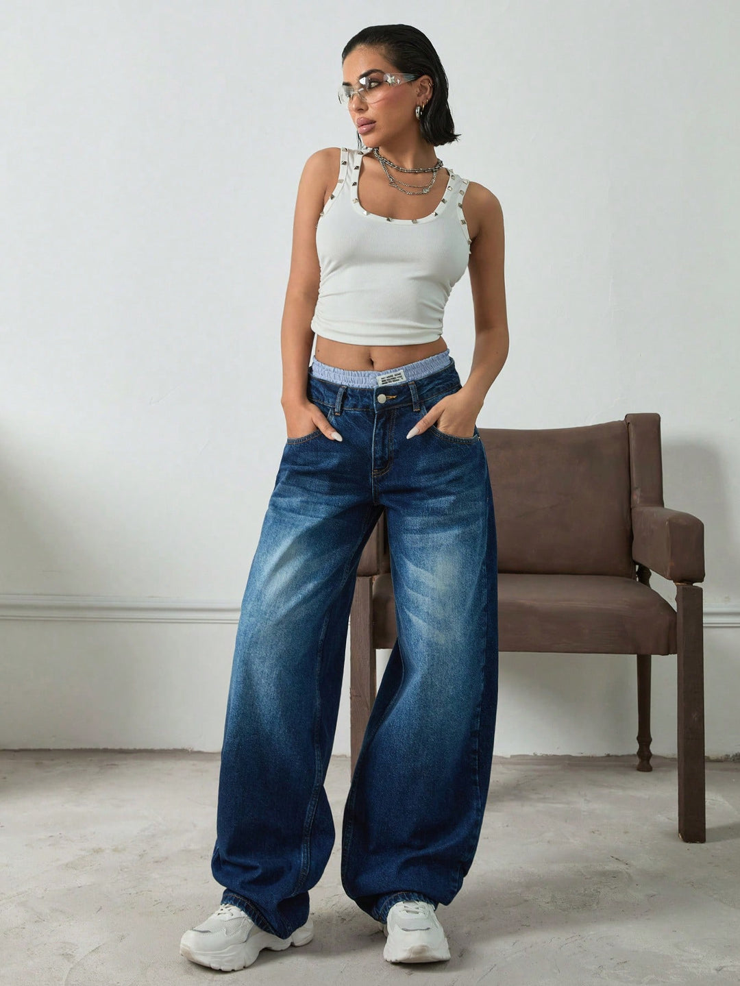 Jeans SHEIN, albastru