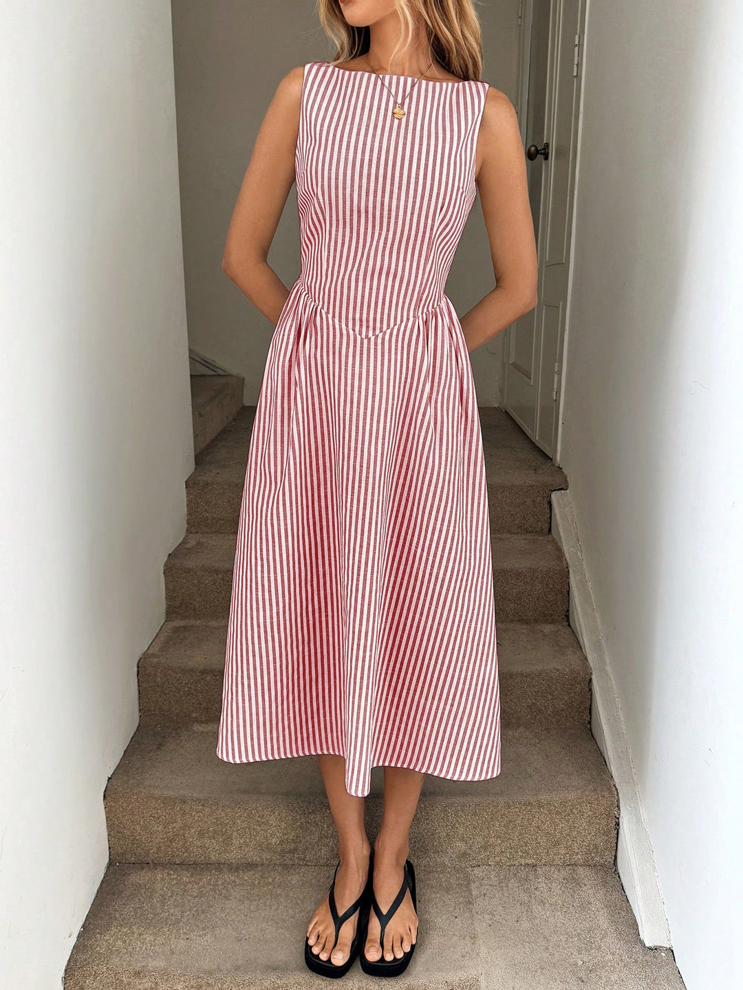 Rochie midi SHEIN, roșu