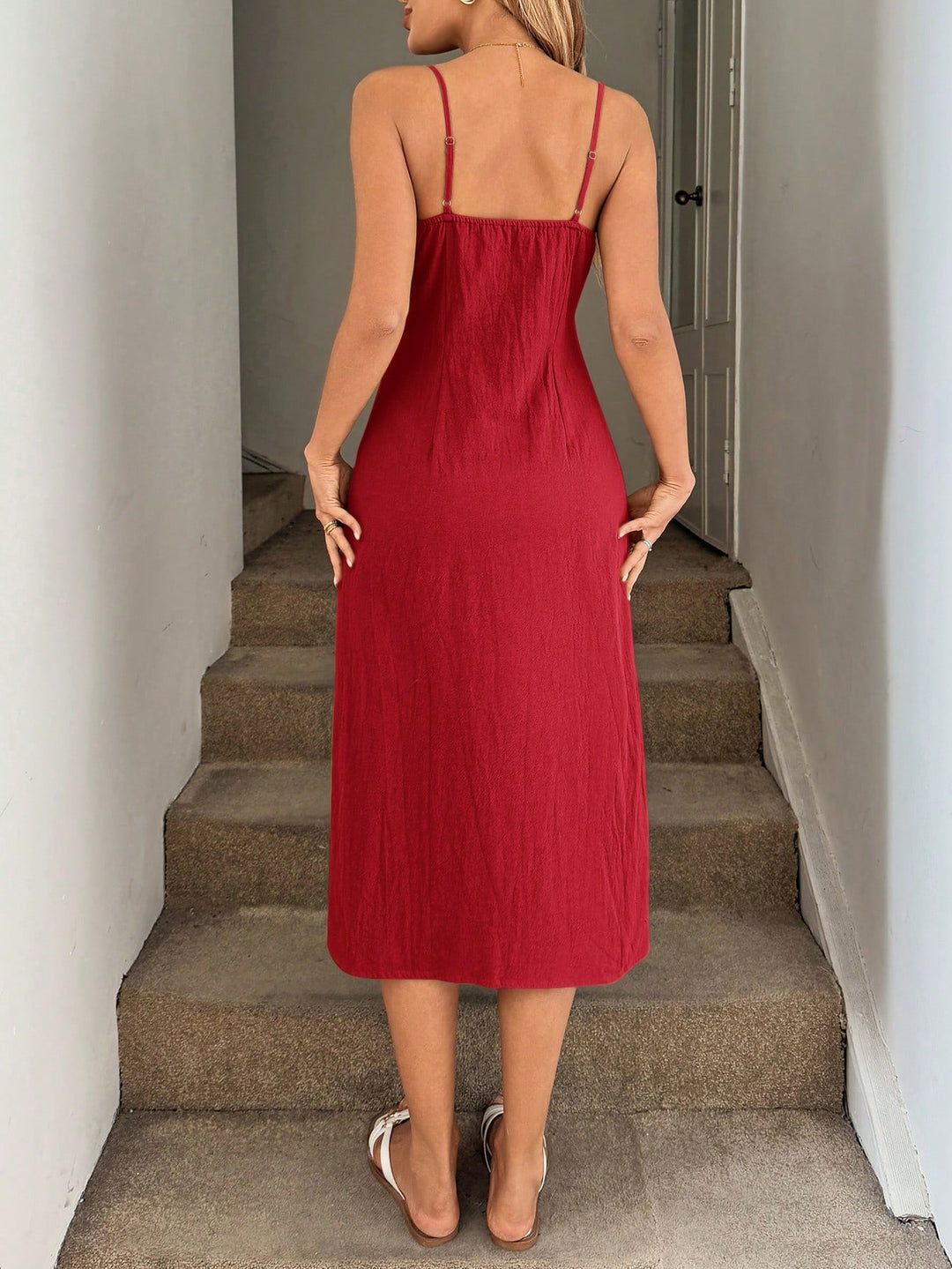Rochie midi SHEIN, roșu