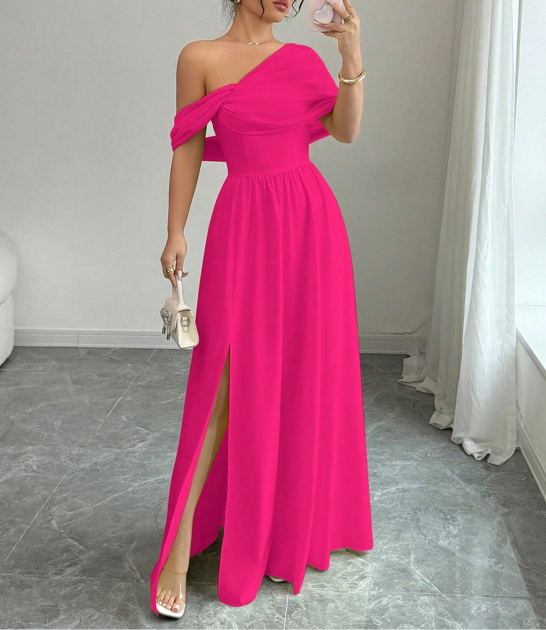 SHEIN maxi ruha, rózsaszín