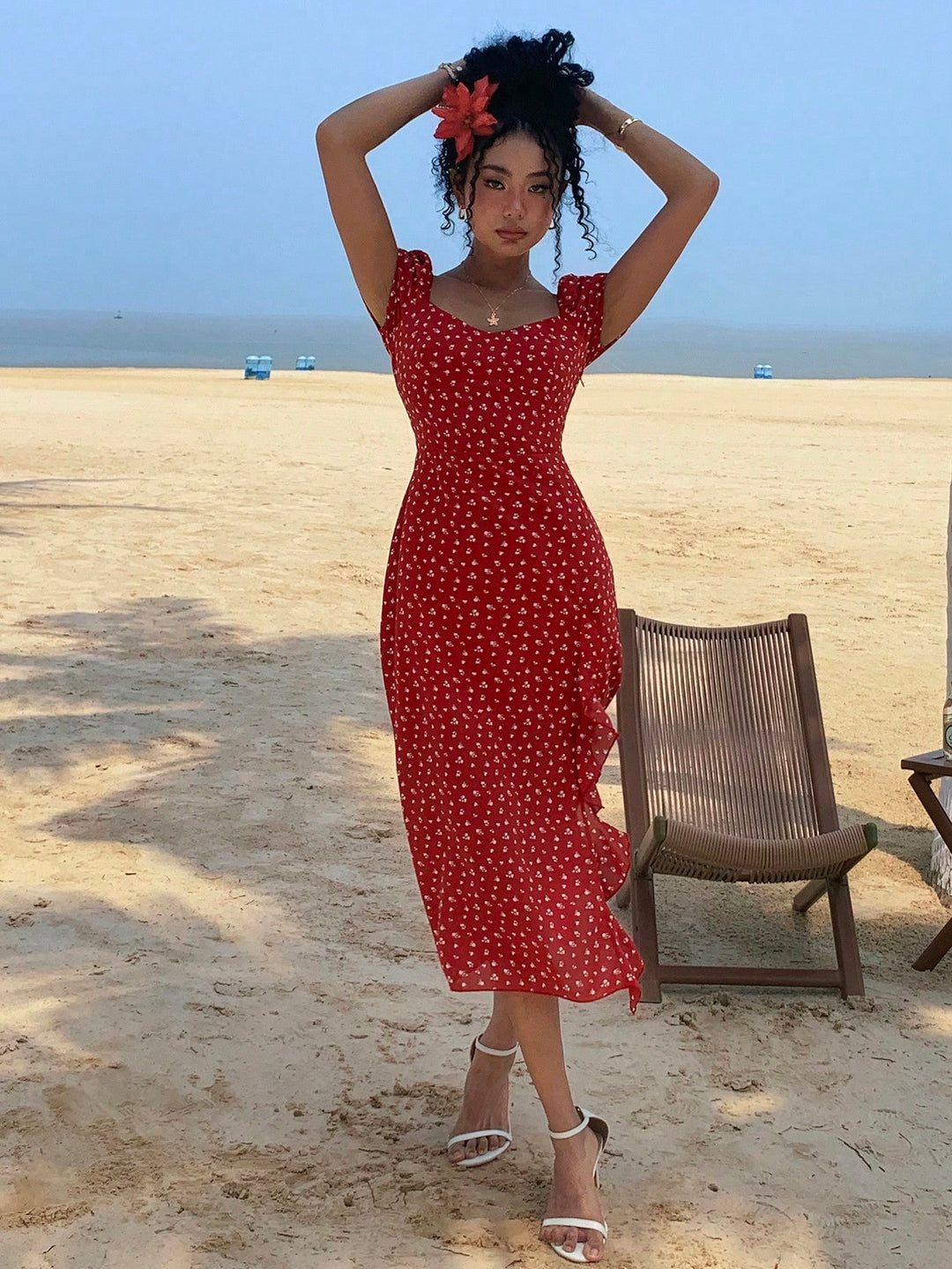 Rochie maxi SHEIN, roșu