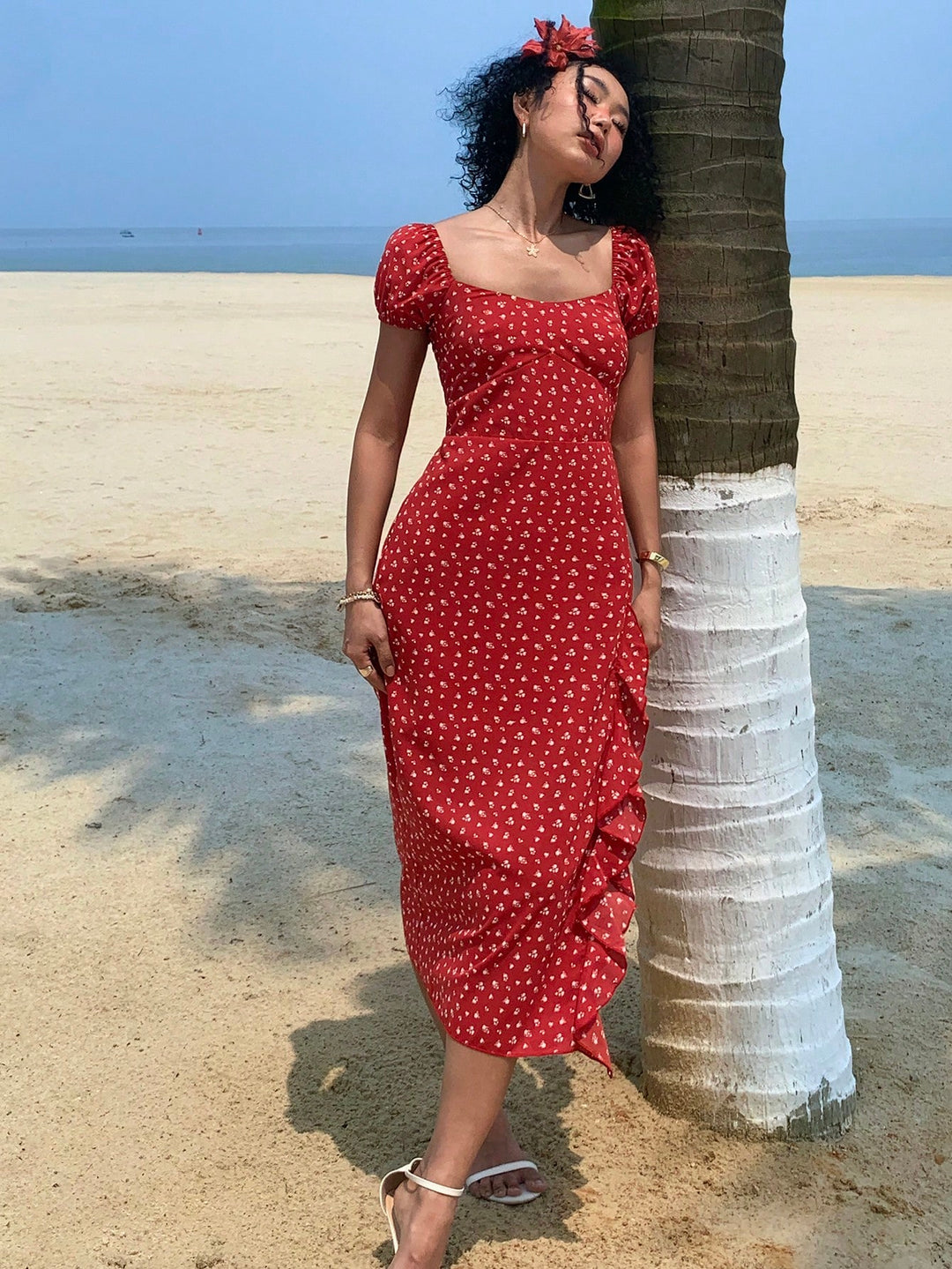 Rochie maxi SHEIN, roșu