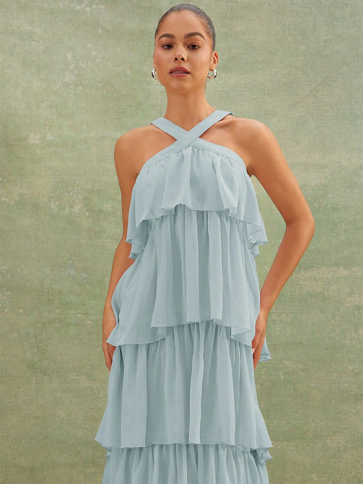 Rochie maxi SHEIN, turcoaz